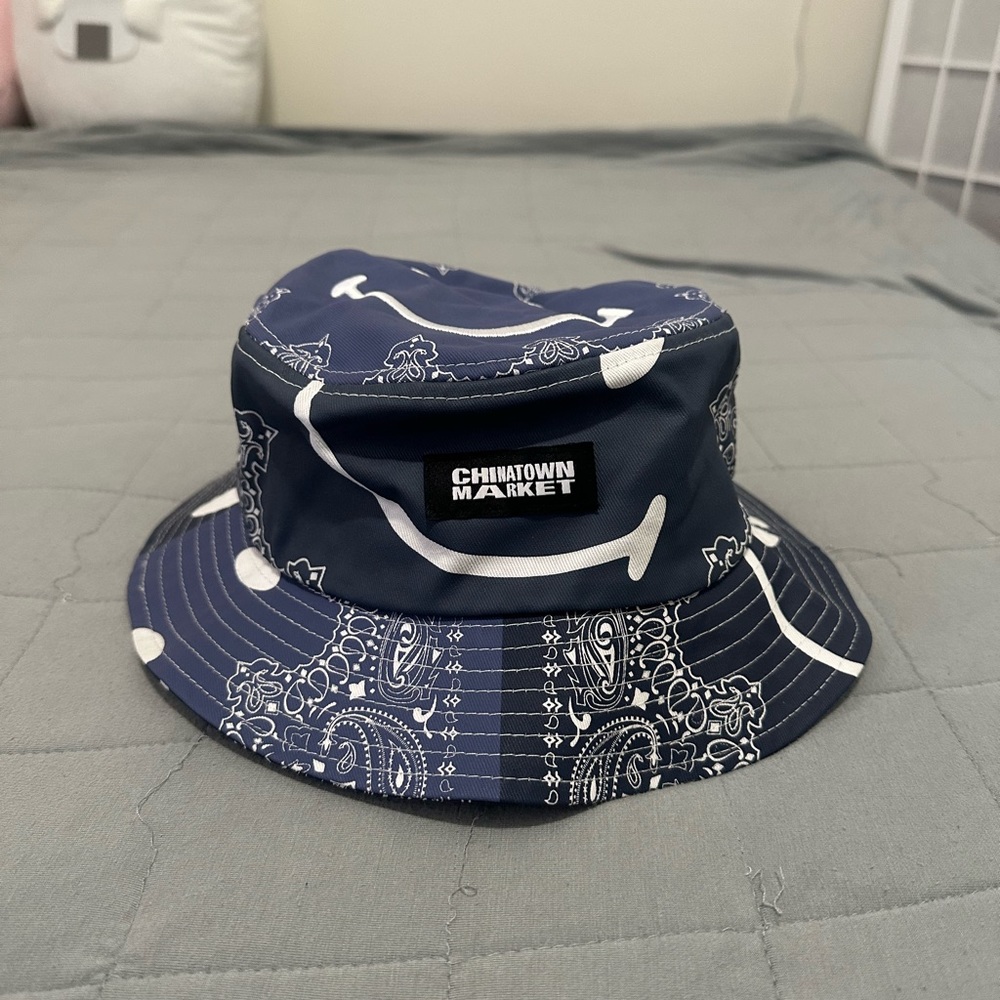 Chinatown Market Blue Paisley Bucket Hat